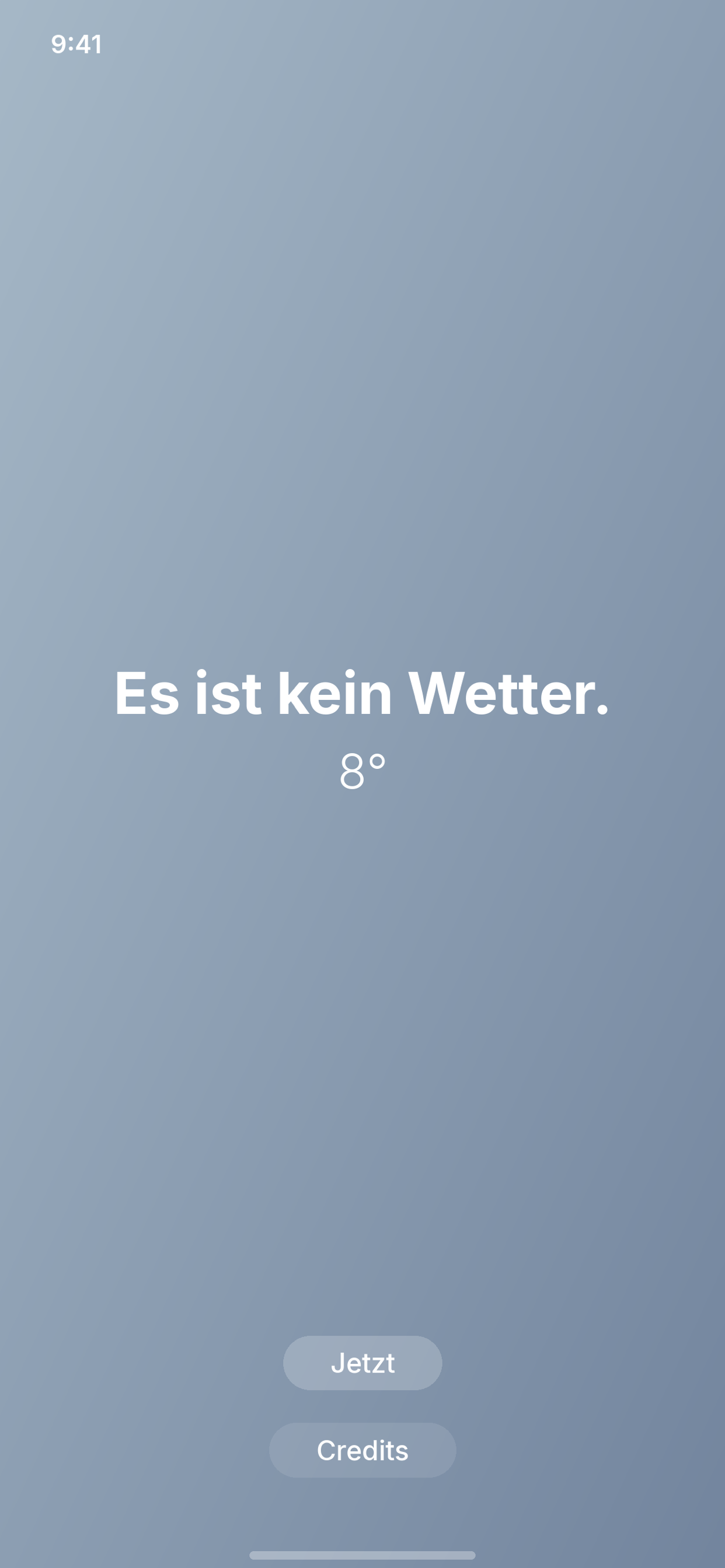 Es ist nicht Wetter