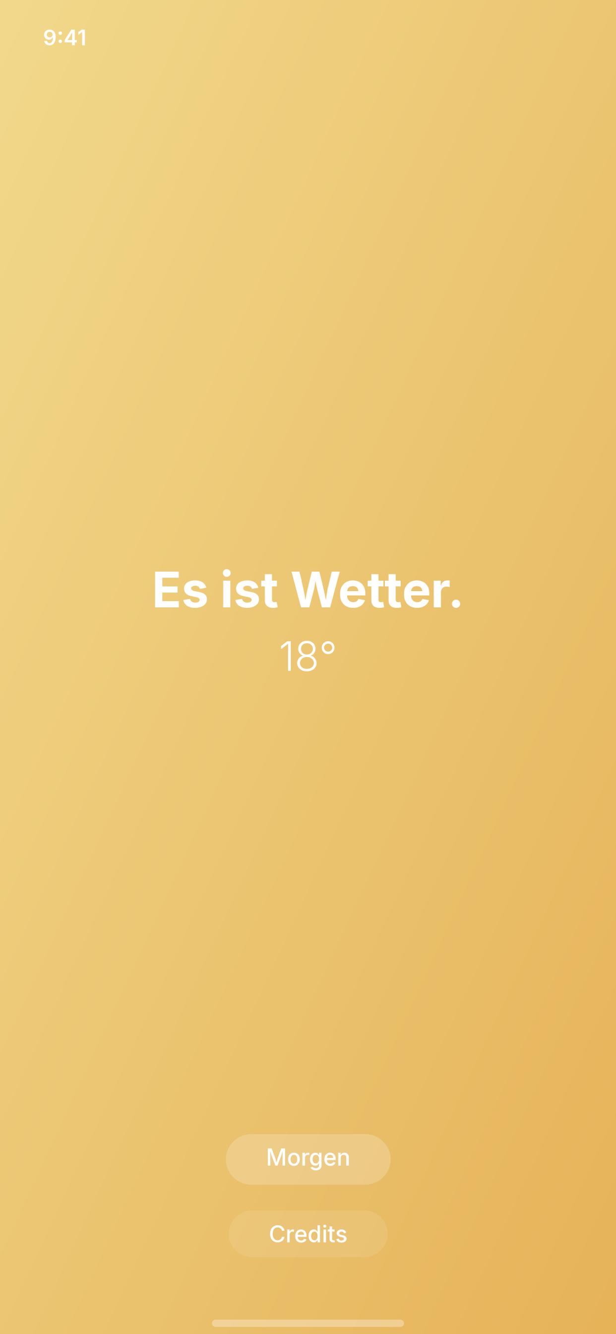 Es ist Wetter