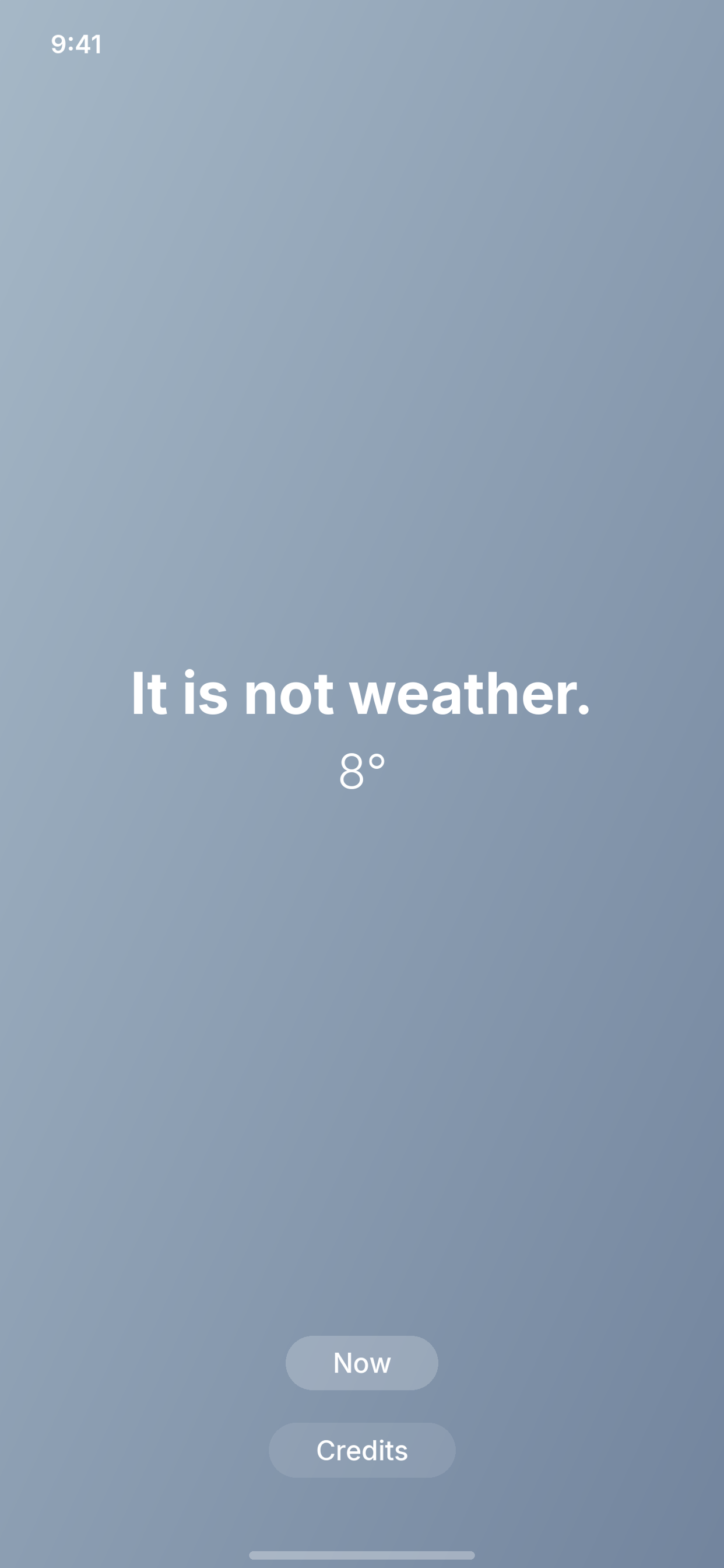 It is not weather