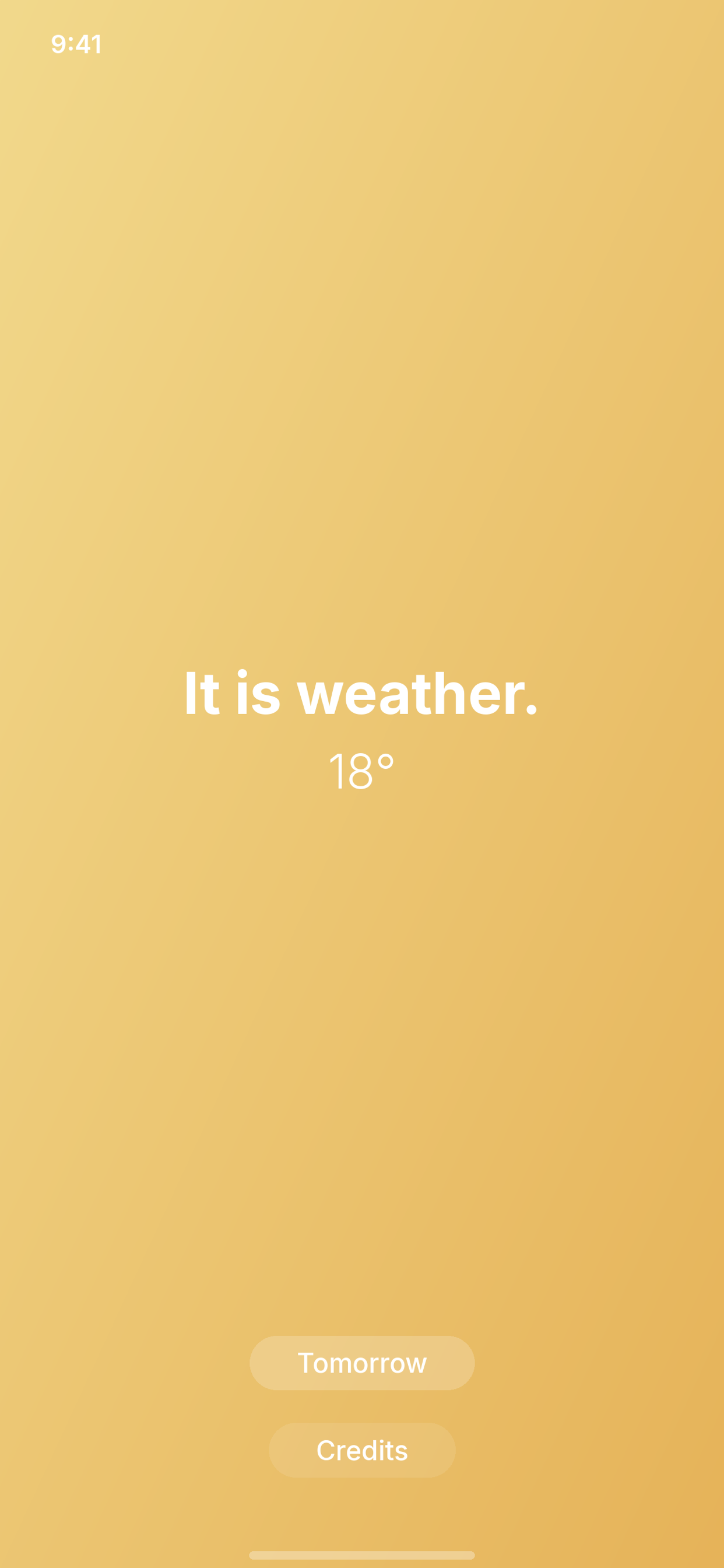 It is weather